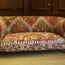 Kilim Upholstered Antique Chesterfield